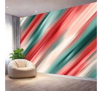 Wall Mural Abstract Blurred Striped Tie-Dye Print Photo Wallpaper Colorful Wallpaper for Living Room Bedroom, Non-Woven Decor Wall Paper, Photo Mural Dining Room Hallway Lounge, 300 x 210 cm