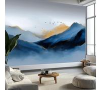 Wall Mural Abstract Mountains Animals and Birds Wallpaper, 3D Wall Mural Decoration Poster Digital Art Picture Design Photo Wallpaper for Living Room Bedroom Children's Room Office 300 x 210 cm