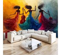 Wall Mural Abstract Painting Woman Print Photo Wallpaper, Colorful Non-Woven Poster Picture Design 200 x 140 cm (WxH) Mural for Home Living Bedroom Children Room Decoration