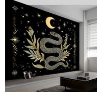 Wall Mural Abstract Photo Wallpaper 500W x 280H cm, Animal Snake Botanical Moon Photo Mural Wallpaper Non-Woven Decor for Living Room Bedroom Office and Kids Room - Easy to Install