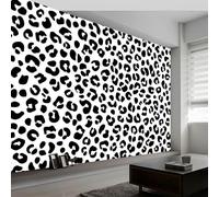 Wall Mural Animal Print Photo Wallpaper 500W x 280H cm, Abstract Art Leopard Color Blocks Stripes Non-Woven Mural Decoration Poster Picture Modern Design - Wall Art for Living Room Kids Bedroom