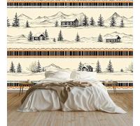 Wall Mural Country Farmhouse Style Cottage, Large Photo Wallpaper for Kids Bedroom Living Room Dorm TV Background Poster Home Decor 250x175 cm, Beige