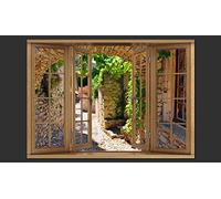 Wall Mural Country Style 300x210 cm 3D Photo Wallpaper Retro House Wallpaper Non-Woven Wall Art Decoration Poster for Bedrooms and Living Room 365-ABC