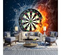 Wall Mural Darts Removable Self-Adhesive Wallpaper Ice and Fire Waterproof Poster Paper Wall Decoration for Bedroom Living Room 138x96 Inch