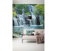 Wall Mural FALLS in the forest photo wallpaper giant green wall decor waterfall