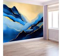 Wall Mural Gradient Mountains Waves Wallpaper, 3D Wall Mural Decoration Poster Abstract Art Picture Design, Photo Wallpaper for Living Room Bedroom Children's Room Office 300 x 210 cm