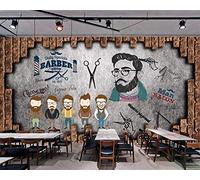 Wall Mural Hair Beauty Barbershop Retro Peel And Stick Self-Adhesive Wallpaper Removable Large Sticker Foil Wall Decor Print Picture Image Wall Stickers Wall Posters Children'S Room Wall Art 55"X 27"