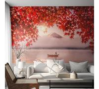 Wall Mural Japanese Landscape 300x210 cm 3D Photo Wallpaper Autumn Landscape Wallpaper Non-Woven Wall Art Decoration Poster for Bedrooms and Living Room 2629-ABC