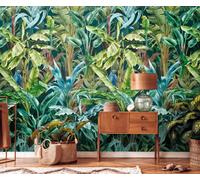 Wall Mural Jungle Parrot Birds Palm Trees Green Blue Brown 39186-1 (6,14£/1qm)
