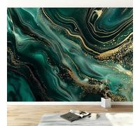 Wall Mural Luxurious Photo Wallpaper 500W x 280H cm, Marble Texture Emerald Swirl Non-Woven Mural Wall Art Decoration Poster Picture Design - Wallpaper Modern for Kids Room Living Room Bedroom