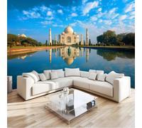 Wall Mural Marble Architecture Castle Lake Wallpaper, 3D Wall Mural Decoration Poster Urban Landscape Picture Design Photo Wallpaper for Living Room Bedroom Children's Room Office 300 x 210 cm