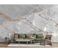 Wall Mural Marble Texture Grey,400x280cm Photo Wallpaper, 3D Print Mural Wallpaper, for Living Room Bedroom Sofa Background Family Wall Decor