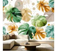 Wall Mural Monstera Leaves Wallpaper, Wall Mural Decoration Poster, Bohemian Art Picture Design Photo Wallpaper for Living Room Bedroom 200 x 140 cm (WxH)