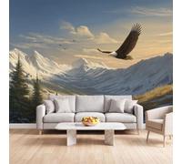 Wall Mural Nature Forest Photo Wallpaper Bedroom 500x280 cm | Wallpaper Mural Poster Wildlife Bald Eagle, Wall Art for Living Room, Kids Bedroom, Lounge, Studio, Office Decor