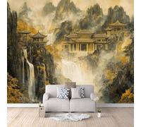 Wall Mural Oriental Art Photo Wallpaper 3D Classical Architectural Aesthetics Wall Mural for Livingroom Bedroom, Non-Woven Wallpaper, Modern Decoration Poster Picture Murals 200 × 140 cm (W x H)