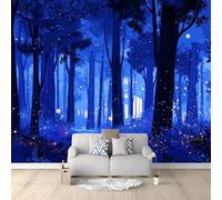 Wall Mural Photo Wallpaper Fireflies in The Woods 400x280 cm Modern Poster Mural HD 3D Print Non-Woven Photo Wallpaper, for Living Room Bedroom Kids Room