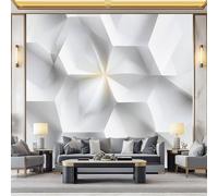 Wall Mural Photo Wallpaper Geometric Three Dimensional Pattern 350x256 cm Modern Poster Mural HD 3D Print Non-Woven Photo Wallpaper, for Living Room Bedroom Kids Room