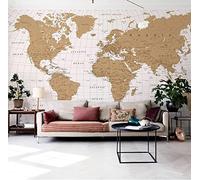 Wall Mural Photo Wallpaper Modern World Map 3D Wall Illusion,Decor Mural Wallpaper for Bedroom Adults Living Room Peel and Stick Wall Photo Removable Wall Art 400 x 280 cm (WxH)
