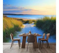 Wall Mural Photo Wallpaper Seaside Dune Scenery 500x280 cm Modern Poster Mural HD 3D Print Non-Woven Photo Wallpaper, for Living Room Bedroom Kids Room