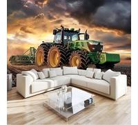 Wall Mural Photo Wallpaper Tractor Agriculture 250x175 cm Wall Art 3D Wallpaper Mural Photo Kids Bedroom Living Room Home Poster Wall Decoration