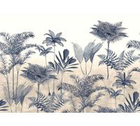 Wall mural Rasch Jungle Plants Ferns Blue Beige Lirico 556247 (14,10£/1qm)