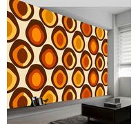 Wall Mural Retro Art Photo Wallpaper 200W x 140H cm, Oval Geometric Polka Dot Non-Woven Mural Wall Art Decoration Poster Picture Design - Wallpaper Modern for Kids Room Living Room Bedroom
