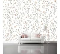 Wall Mural Traditional Small Flower Pattern Pastoral Fresh Photo Wallpaper 118.1" x 82.7" Non-Woven Premiumfor Living Room Kids Bedroom Decoration Poster Pink Green