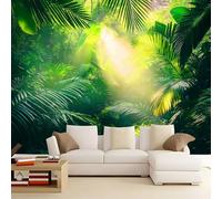 Wall Mural Tropical Jungle Scenery 500x280 cm Photo Wallpaper, 3D Print Non-Woven Large Poster Mural for Living Room Bedroom TV Sofa Background Family Wall Decor