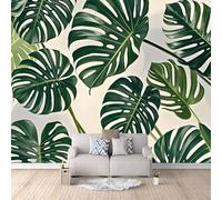 Wall Mural Tropical Plants Photo Wallpaper for Living Room Bedroom 300 × 210 cm (W x H) - Non-Woven Wallpaper Green Tropical Plant Leaves 3D Wall Mural Sofa TV Backdrop Decoration Murals