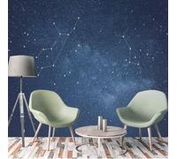 Wall Mural Wallpaper, 3D Universe Outer Space Landscape 368(W) X254(H) Cm Self-Adhesive Peel and Stick Wallpaper for Living Room Bedroom Tv Background Office Restaurant Motif Room Wall-414051