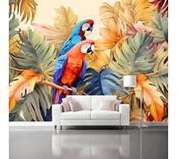 Wall Mural Wallpaper 400 x 280 (WxH) - Waterproof Non-Woven Hand-Drawn Illustrations Birds and Plants Photo Wallpaper 3D for Living Room Bedroom Hallway Wall Décor Multicolor