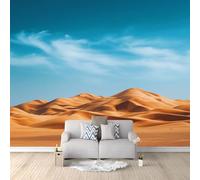 Wall Mural Wallpaper Scandi Minimalist Desert Wilderness Visual Impact 250 x 175 cm Premium Non-Woven Wall Paper Decor, Blue Photo Art for Bedroom Hallway, Living Room Lounge (Not Self-Adhesive)