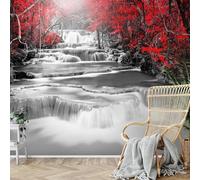 Wall Mural Waterfall 450x315 cm 3D Photo Wallpaper Natural Landscape Wallpaper Non-Woven Wall Art Decoration Poster for Bedrooms and Living Room 1560-ABC