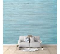 Wall Murals Abstract Minimalist Modern Textured Striped 400 x 280 cm Large Photo Wallpaper Non-Woven, for Living Room Bedroom Office Dining Room, Blue Wall Covering Home Decor for Kids Room