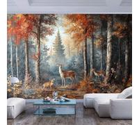 Wall Murals for Bedrooms Adults Autumn forest scene deer; rustic style Autumn forest scene deer; rustic style Self Adhesive Removable Picture Photo 3D Paste Living Room The Wall For Bedroom Border