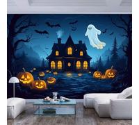 Wall Murals for Bedrooms Adults Halloween themed pattern ghost and pumpkins Gothic style Halloween themed pattern ghost and pumpkins Gothic styleBedroom Sofa Tv Backdrop 3D 3D Living Room The Wall Fo