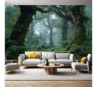 Wall Murals Forests and Tropical rainforests Wall Mural 200 x 140 cm Green Large Photo Wallpaper HD Printing Waterproof for Living Room Bedroom Bathroom