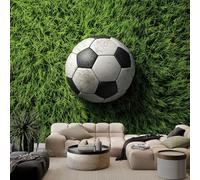 Wall Murals Grassland Sports Football Match Non-Woven Photo Wallpaper, Green Wall Mural Decorative for Living Room Bedroom Bathroom Photo Wallpaper 350 x 256 cm (W x H)