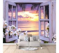 Wall Murals Landscape Photo Wallpaper Mural 3D, Non-Woven Wallpaper, Modern Decoration Poster Picture Sailing Ships at Sunset Wall Mural for Living Room Bedroom 500 × 280 cm (W x H)