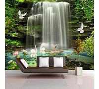 Wall Murals Peel and Stick Custom Photo Wallpaper 3D Natural Scenery Waterfall Large Murals Living Room Sofa Bedroom Modern Wall Painting Home Decor Removable Wall Posters 200(W) x 150(H) cm