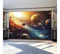 Wall Murals Stars and Celestial Bodies in The Starry Sky Wall Mural 200 x 140 cm Space Theme Large Photo Wallpaper HD Printing Waterproof for Living Room Bedroom Bathroom