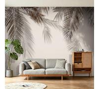 Wall Murals Tropical Minimalist Modern Photo Wallpaper 200 x 140 cm Wallpaper Mural Non-Woven Premium Art Print Decoration Poster Picture for Living Room Bedroom Corridor, Palm Leaf Shadow