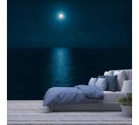 Wall Murals Wallpaper Peel and Stick Bathroom Wallpaper for Bedroom Moon Night Landscape 416(W) X254(H) Cm 3D Render 3D Self Adhesive Wall Stickers Decals Wall Posters -8903544