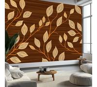 Wall Murals Wood Background Tree Branches Leaves 400 x 280 cm Photo Wallpaper Dark Tv-Background Wall Murals, Non-Woven Sofa Bedroom Wallpaper for Bedroom Living Room
