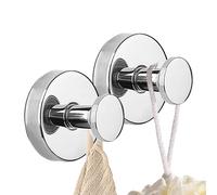 Wall Napkin Hooks - 5cm Stainless Steel Suction Twenty Suction Sets, 2 x Reusable Oxide Hooks with 15 Pound Load Bearing | Strong Clothes Hooks For Home