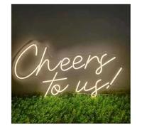 wall neon decor Cheers to Us for neon Sign Led Decor for Lover Letter Wall Party Wedding Engagement Valentine's Day