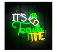 wall neon decor Neon Light Decoration It's Tequila Time for neon Sign Wine Glass LED Dimmable 29cmx24.5cm