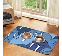 Wall Of Walrus,Waterproof Pet Feeding Mat,PU Leather Placemats for Cat Dog Water Bowl,Food Mats,40x60cm