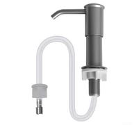 Wall or Sink Mounted Soap Dispenser with 100cm Flexible Silicone Hose for Efficient Hand or Dish Soap Dispensing (Gray)