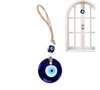 Wall Ornament - Evil Eye Hangable Ornament | Evil Eye Wall Ornament, Wall Hangable Ornament With Ropes, Home Decoration For Good Luck, Car, Glass Car Charm Ornament For Window Door Frame Balcony